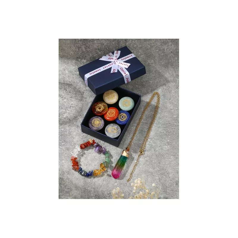 1 pieza Caja de regalo redondo de moda con estampado 7 piedra , unisex día festivo presente