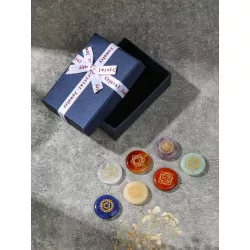 1 pieza Caja de regalo redondo de moda con estampado 7 piedra , unisex día festivo presente