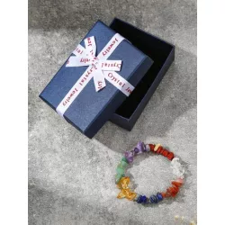 1 pieza Caja de regalo redondo de moda con estampado 7 piedra , unisex día festivo presente