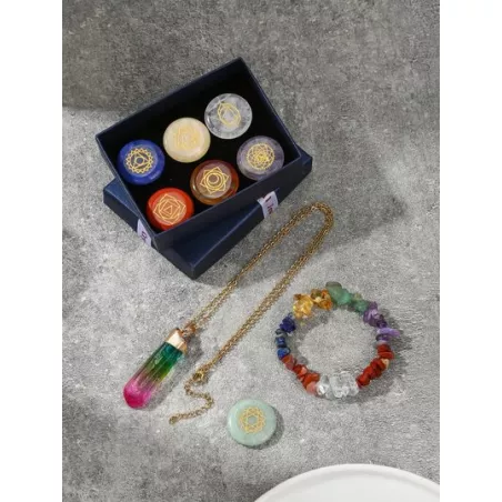 1 pieza Caja de regalo redondo de moda con estampado 7 piedra , unisex día festivo presente