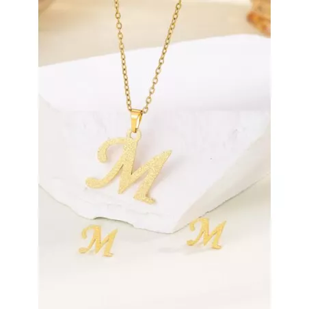 3 piezas/set Set joya con diseño de letra