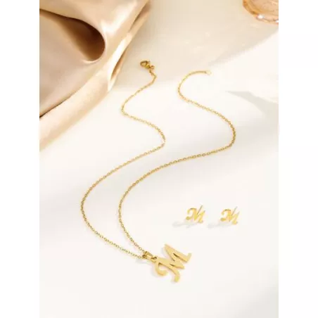 3 piezas/set Set joya con diseño de letra