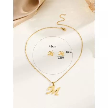 3 piezas/set Set joya con diseño de letra