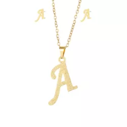 3 piezas/set Set joya con diseño de letra