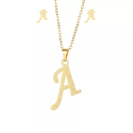 3 piezas/set Set joya con diseño de letra