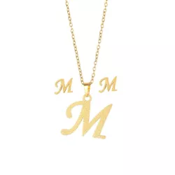 3 piezas/set Set joya con diseño de letra