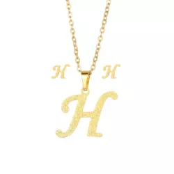 3 piezas/set Set joya con diseño de letra