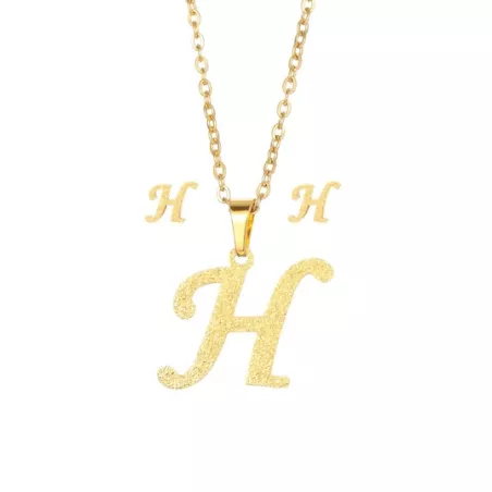 3 piezas/set Set joya con diseño de letra