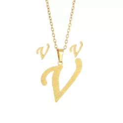 3 piezas/set Set joya con diseño de letra