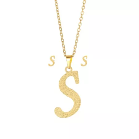 3 piezas/set Set joya con diseño de letra