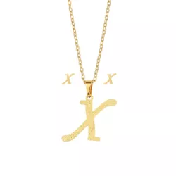 3 piezas/set Set joya con diseño de letra