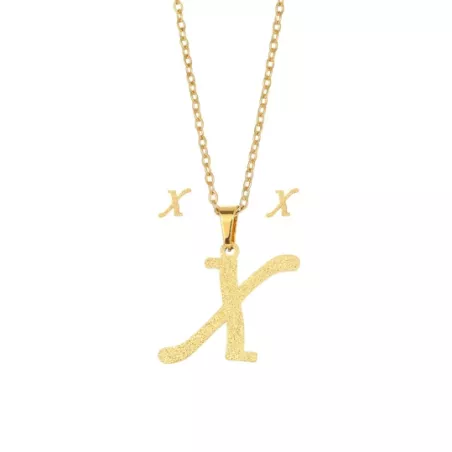 3 piezas/set Set joya con diseño de letra