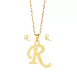 3 piezas/set Set joya con diseño de letra