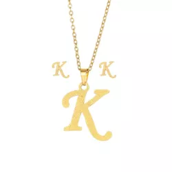 3 piezas/set Set joya con diseño de letra