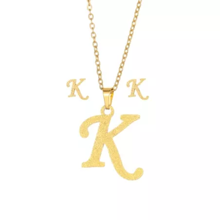 3 piezas/set Set joya con diseño de letra