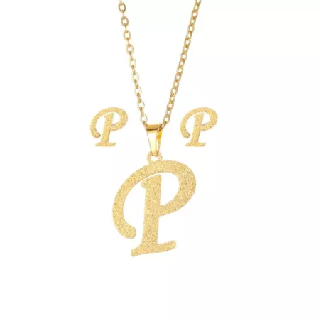 3 piezas/set Set joya con diseño de letra