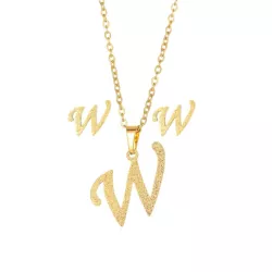 3 piezas/set Set joya con diseño de letra