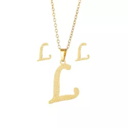 3 piezas/set Set joya con diseño de letra