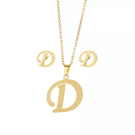 3 piezas/set Set joya con diseño de letra