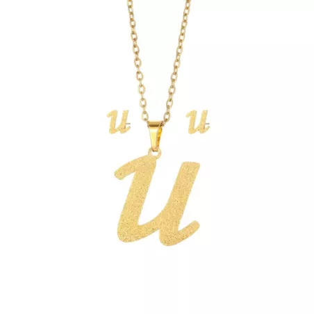 3 piezas/set Set joya con diseño de letra