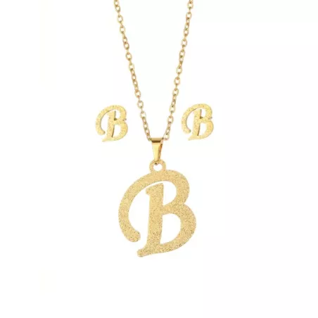 3 piezas/set Set joya con diseño de letra