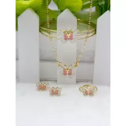 de moda 5 piezas/set de colores en forma de mariposa Aceite colgante Set joya