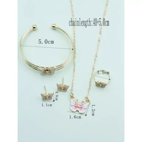 de moda 5 piezas/set de colores en forma de mariposa Aceite colgante Set joya