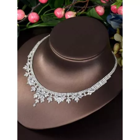 4 piezas/set Set joya lujoso circón boda