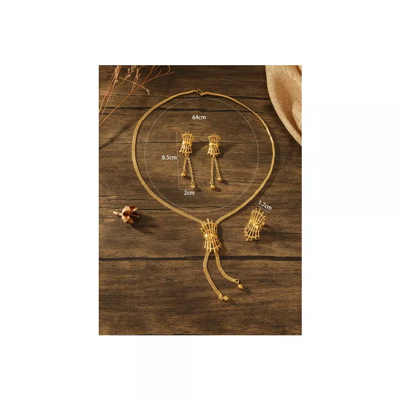 4 piezas/set Set joya moda aleación de zinc bola & con diseño geométrico para mujeres para fiesta