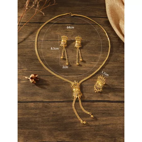 4 piezas/set Set joya moda aleación de zinc bola & con diseño geométrico para mujeres para fiesta