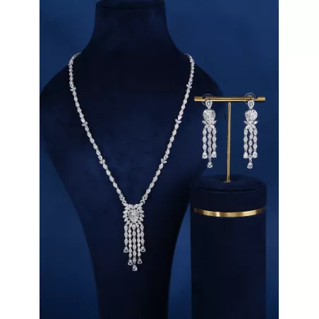 2 piezas Set joya zirconia cúbica adorno moda regalo