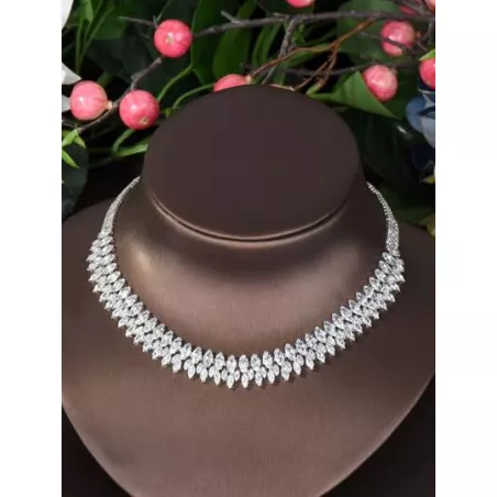 1 Set nuevo moda con turquesa Joyas nupciales Set para mujeres boda fiesta Collar Arete Set