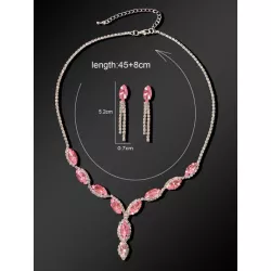 3 piezas dorado real con cuenta con perla con patrón de flor cuadrado Collar con colgante con Set pendiente