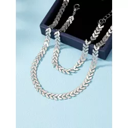 1 pieza simple Pulsera con 1 pieza básico Collar Set joya