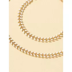 1 pieza simple Pulsera con 1 pieza básico Collar Set joya