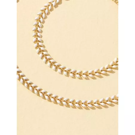 1 pieza simple Pulsera con 1 pieza básico Collar Set joya