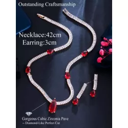 de moda regalo Set , incluido 1 par Pendientes con 1 pieza Collar , adecuado para fiesta con reunión