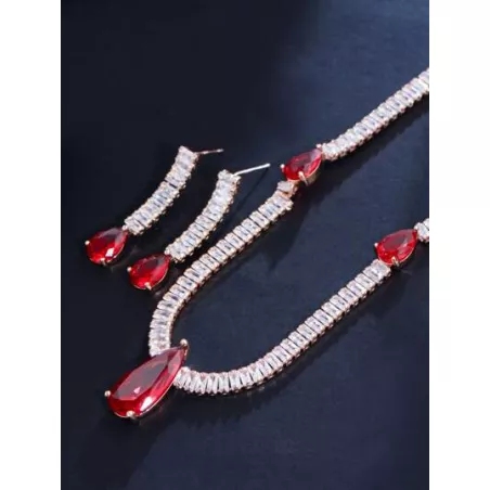 de moda regalo Set , incluido 1 par Pendientes con 1 pieza Collar , adecuado para fiesta con reunión