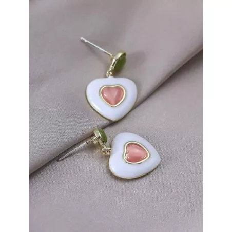 1 par Pendientes largos moda aleación de zinc con corazón para mujeres para diariamente