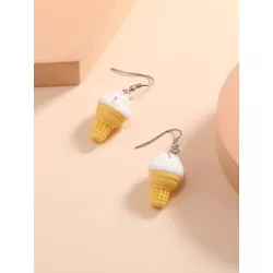 Pendientes largos con diseño de helado