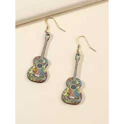 Pendientes largos instrumento musical