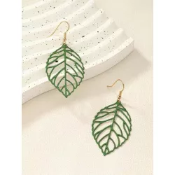 Pendientes largos hoja