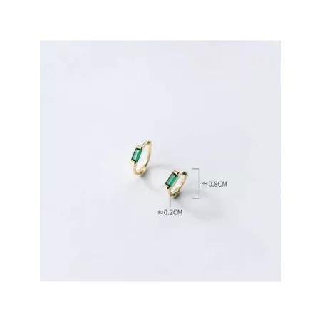 1 par Pendientes de aro simple zirconia cúbica plata 925 adecuado para de mujeres uso diario