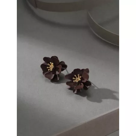 1 par Pendientes de tachuela de moda flor para mujeres para regalo de citas