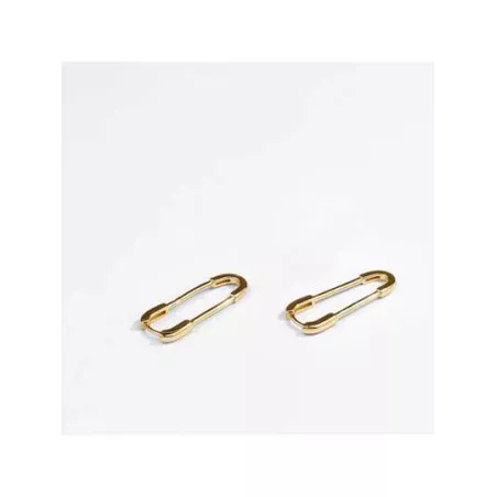 2 simple Pin de seguridad en forma de Pendientes Traje para mujeres parejas clásico versátil fiesta Bisutería regalos