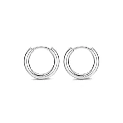 5 pares/set Pendientes de aro de moda de acero inoxidable minimalista para mujeres para decoración diaria