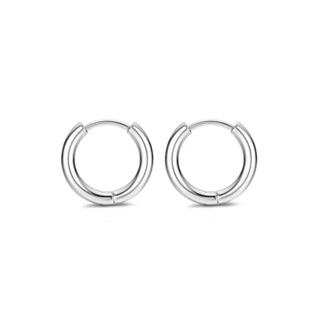 5 pares/set Pendientes de aro de moda de acero inoxidable minimalista para mujeres para decoración diaria