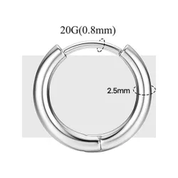 5 pares/set Pendientes de aro de moda de acero inoxidable minimalista para mujeres para decoración diaria