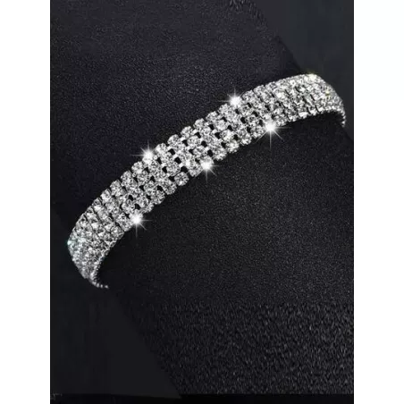 1 pieza elegante pleno perforar Pulsera europa y america , personalidad diamante incrustado moda Accesorio