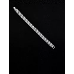 1 pieza elegante pleno perforar Pulsera europa y america , personalidad diamante incrustado moda Accesorio